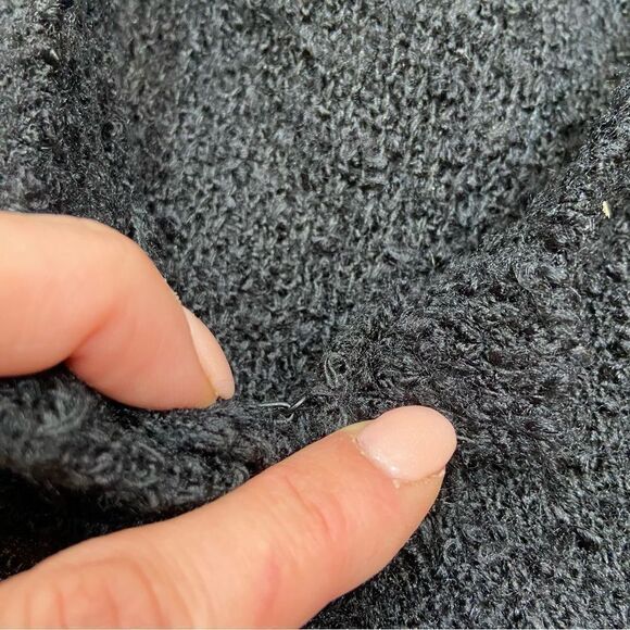 Sioni Brand Black Single Button Closure Open Front Sweater Jacket Size XL - Picture 14 of 16